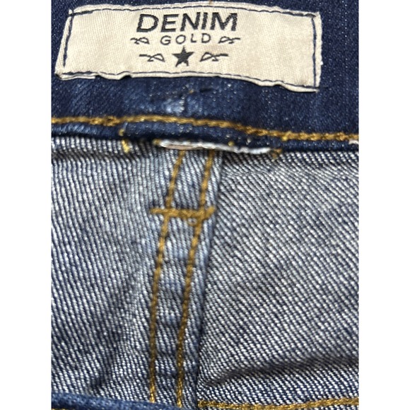 Denim Gold Distressed Ripped Jeans Blue Plus Size 52/32 Cotton Blend - Picture 3 of 7